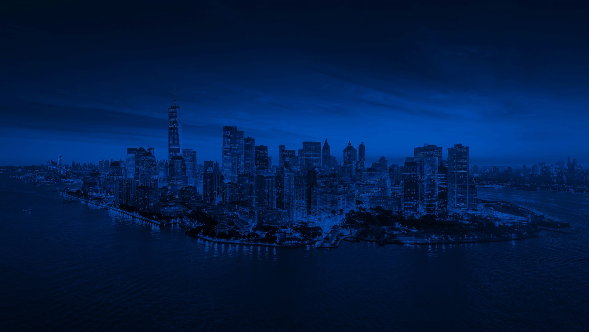 Manhattan skyline at sunrise